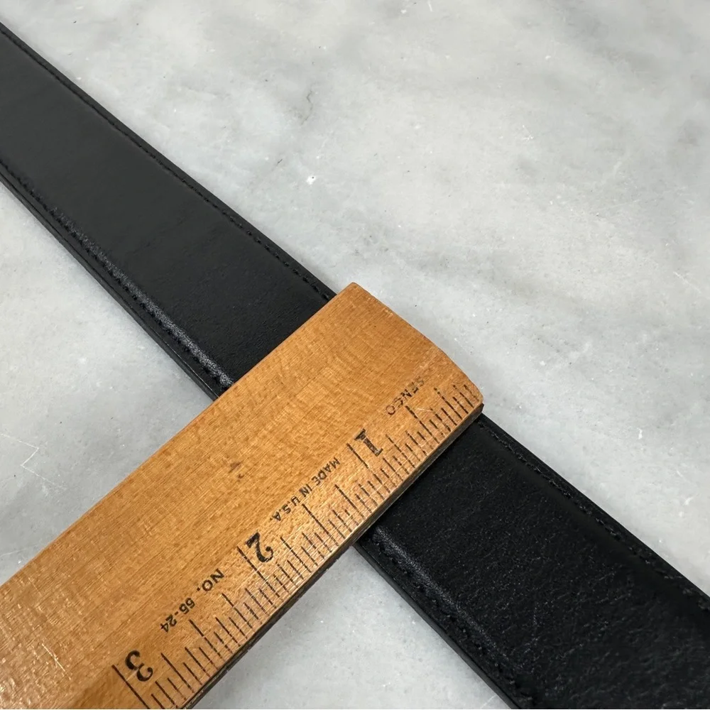 Nocona‎ plain Black Leather Belt with Silver Buckle western cowboy